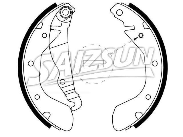 刹车蹄片 Brake Shoe Set:16 05 041