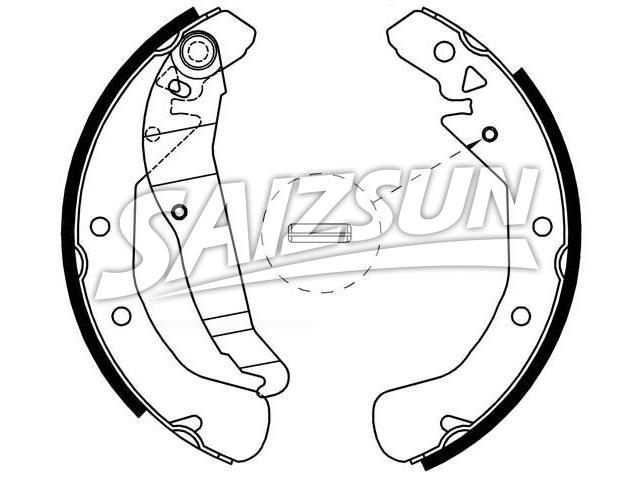 刹车蹄片 Brake Shoe Set:16 05 969