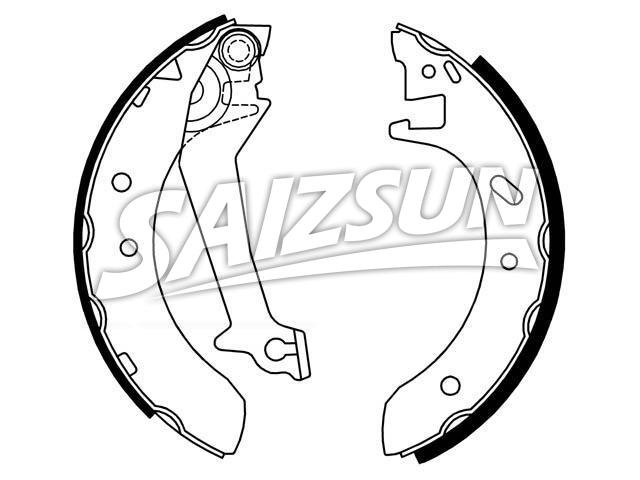 刹车蹄片 Brake Shoe Set:1 014 655