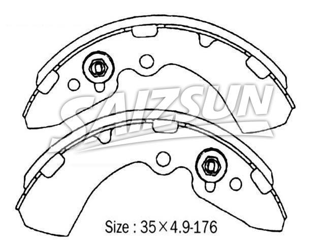 刹车蹄片 Brake Shoe Set:MB668672