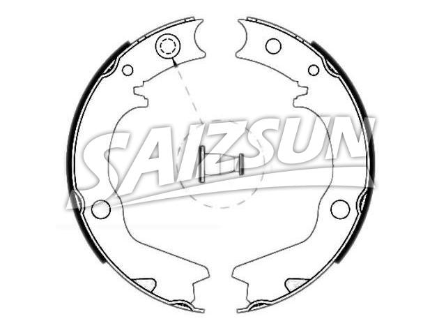 刹车蹄片 Brake Shoe Set:MB668906