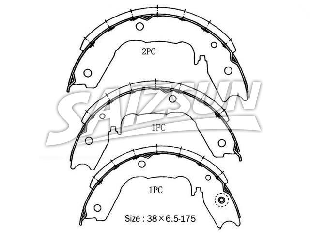 刹车蹄片 Brake Shoe Set:NN3063