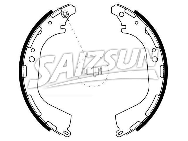 刹车蹄片 Brake Shoe Set:44060-37G25