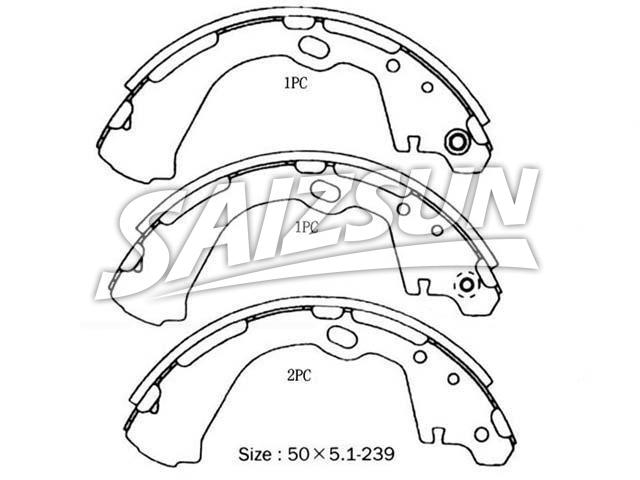 刹车蹄片 Brake Shoe Set:44060-2T025