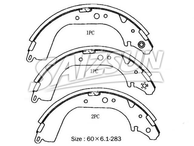 刹车蹄片 Brake Shoe Set:44060-2T026