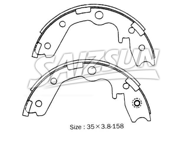 刹车蹄片 Brake Shoe Set:44060-41L25