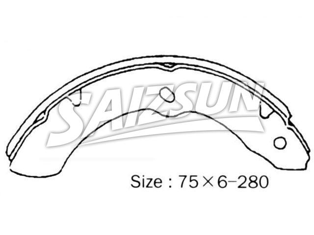 刹车蹄片 Brake Shoe Set:NR4037