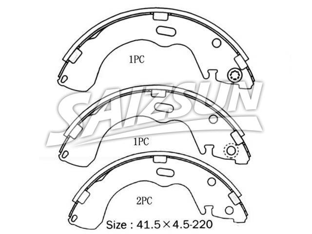 刹车蹄片 Brake Shoe Set:NN3573