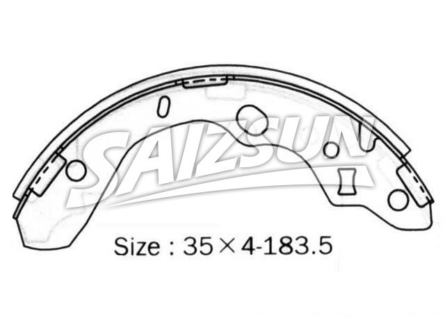 刹车蹄片 Brake Shoe Set:NN3574