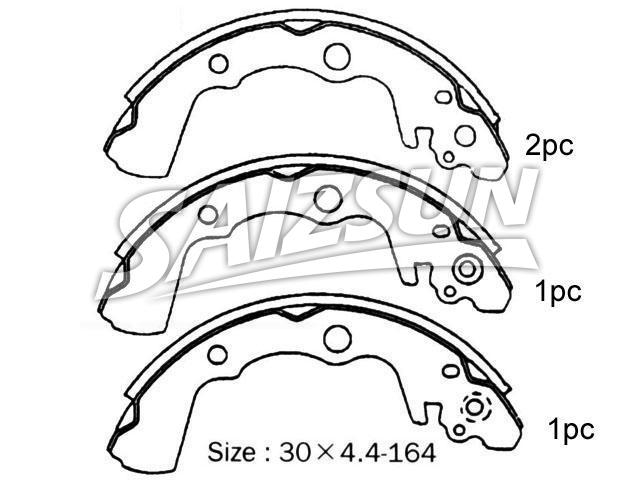 刹车蹄片 Brake Shoe Set:7251-78041