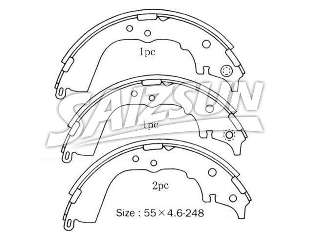 刹车蹄片 Brake Shoe Set:NN1086