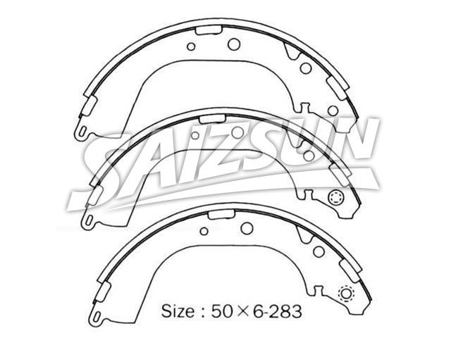 刹车蹄片 Brake Shoe Set:NN1087