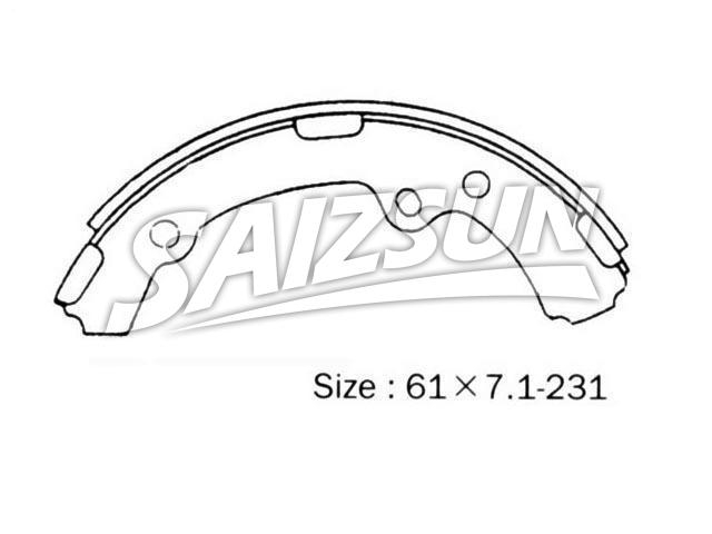刹车蹄片 Brake Shoe Set:04496-30030