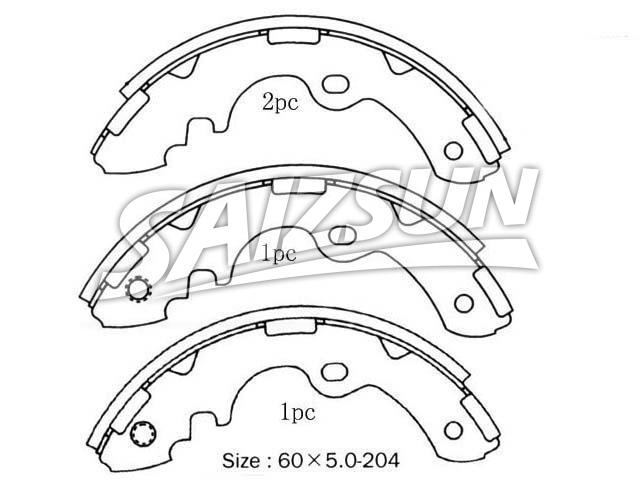 刹车蹄片 Brake Shoe Set:04497-26040