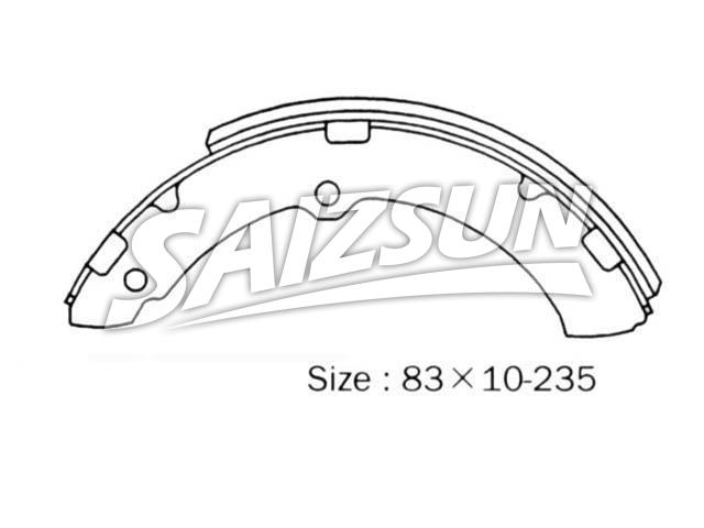 刹车蹄片 Brake Shoe Set:NR1080