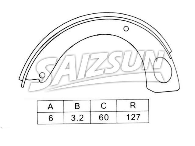 刹车蹄片 Brake Shoe Set:K1246