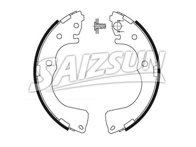 刹车蹄片 Brake Shoe Set:LCY2-24-38ZA