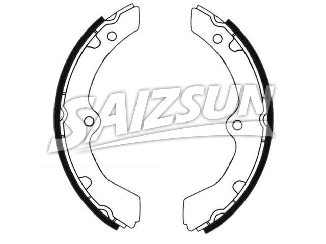 刹车蹄片 Brake Shoe Set:1K02-26-310