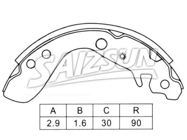 刹车蹄片 Brake Shoe Set:K5534