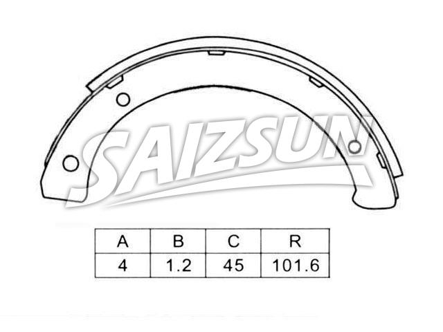 刹车蹄片 Brake Shoe Set:K6615