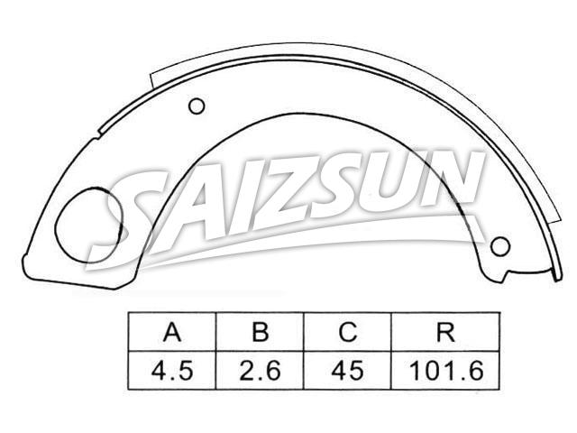 刹车蹄片 Brake Shoe Set:36160-T9325