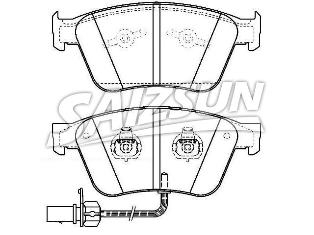 刹车片 Brake Pad Set:3W0 698 151A