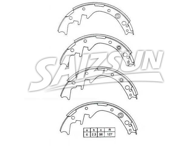 刹车蹄片 Brake Shoe Set:04497-35020