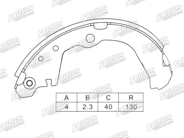 刹车蹄片 Brake Shoe Set:K1195