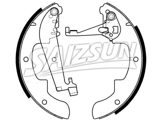 刹车蹄片 Brake Shoe Set:4238.35