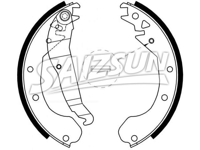 刹车蹄片 Brake Shoe Set:1605 594