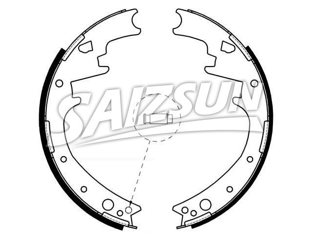 刹车蹄片 Brake Shoe Set:4026648
