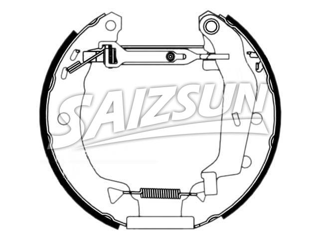 刹车蹄片 Brake Shoe Set:77 01 205 103