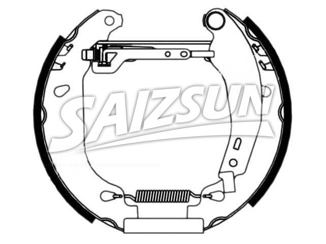 刹车蹄片 Brake Shoe Set:77 01 205 099