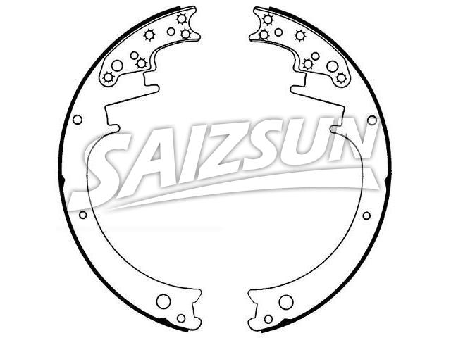 刹车蹄片 Brake Shoe Set:33-2075