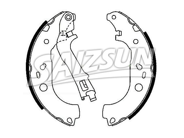 刹车蹄片 Brake Shoe Set:77362756