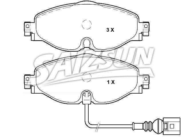 刹车片 Brake Pad Set:8V0 698 151 D