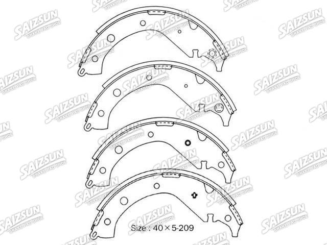 刹车蹄片 Brake Shoe Set:NR1092
