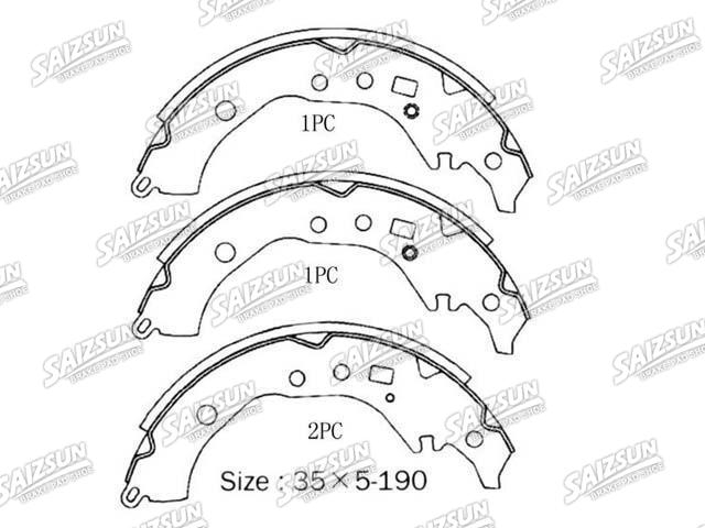 刹车蹄片 Brake Shoe Set:NR1093