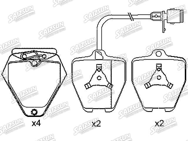 刹车片 Brake Pad Set:4D0 615 115