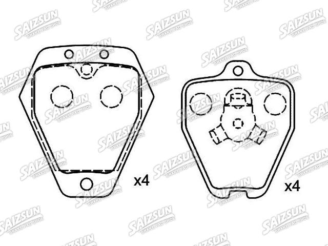 刹车片 Brake Pad Set:8D0 698 151 B