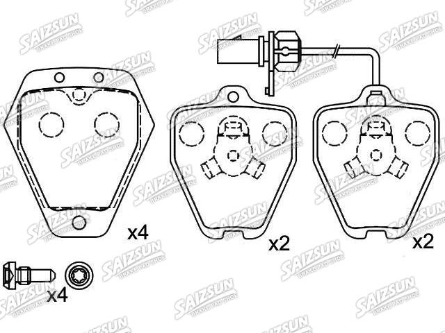刹车片 Brake Pad Set:4B0 698 151 C