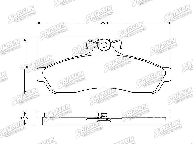 刹车片 Brake Pad Set:92036054