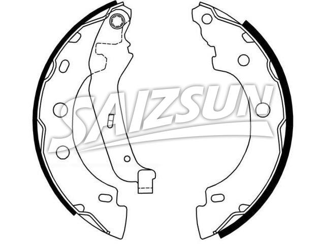 刹车蹄片 Brake Shoe Set:77 01 207 555