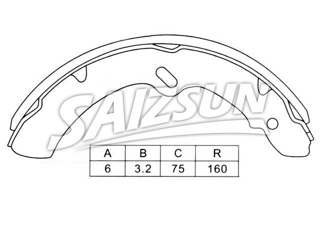 刹车蹄片 Brake Shoe Set:41060-53T25