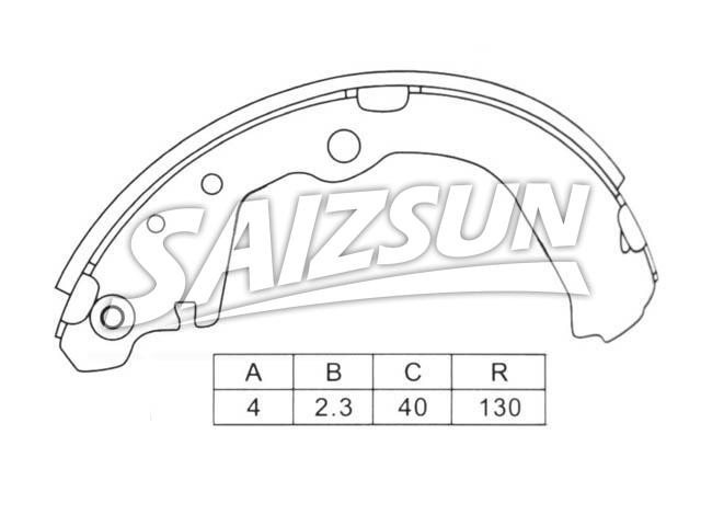 刹车蹄片 Brake Shoe Set:K1195