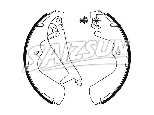 刹车蹄片 Brake Shoe Set:58305-4AA00