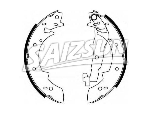 刹车蹄片 Brake Shoe Set:77 01 202 724