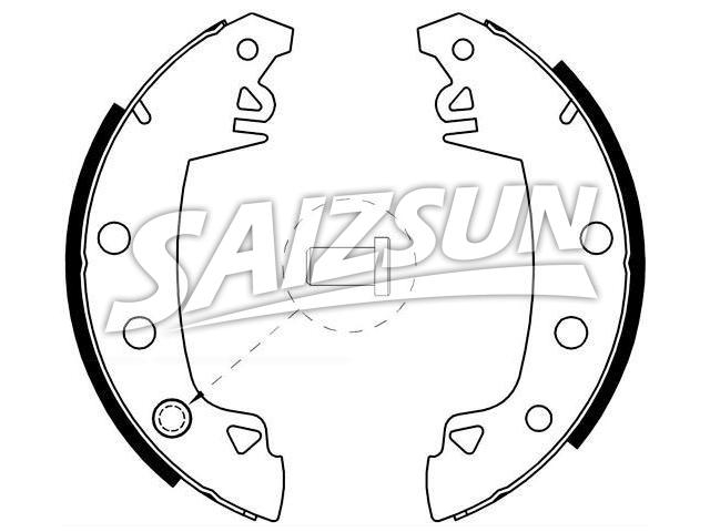 刹车蹄片 Brake Shoe Set:77 01 201 221