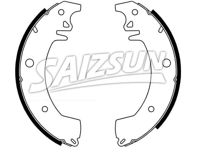 刹车蹄片 Brake Shoe Set:77 01 201 530