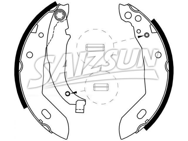 刹车蹄片 Brake Shoe Set:77 01 201 800